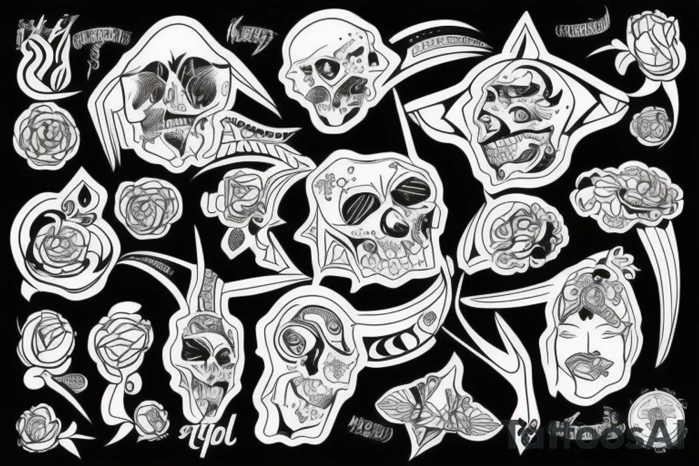 Kobiet z kotem w ręku tattoo idea