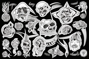 Kobiet z kotem w ręku tattoo idea
