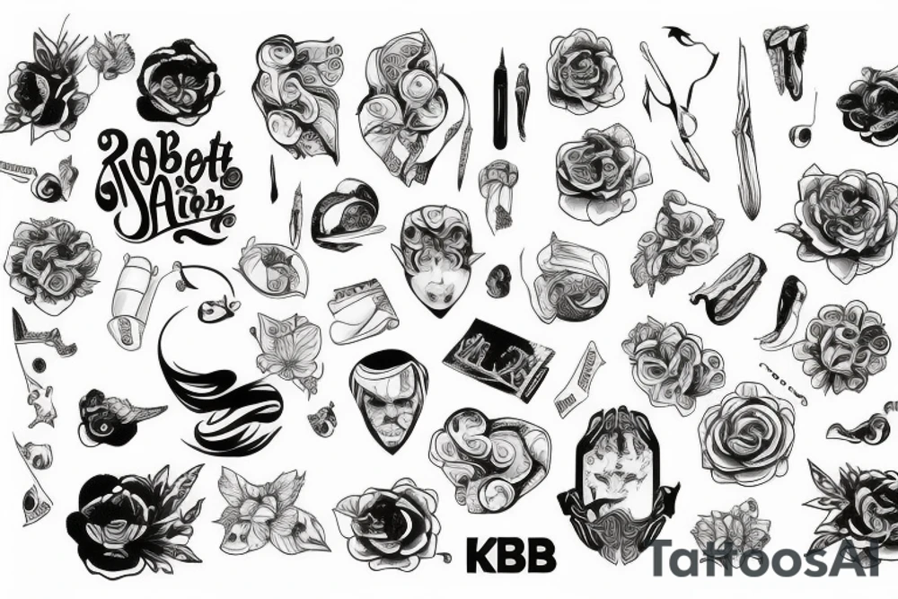 Kobiet z kotem w ręku tattoo idea