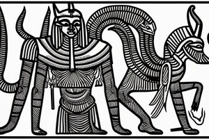 Egyptian god of death anubis tattoo idea