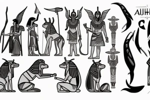 Egyptian god of death anubis tattoo idea
