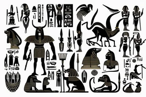 Egyptian god of death anubis tattoo idea