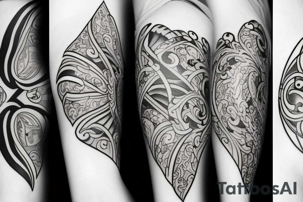 five hearts tattoo idea