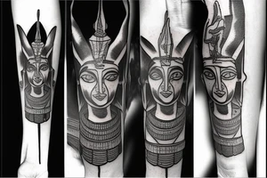 Egyptian god of death anubis tattoo idea