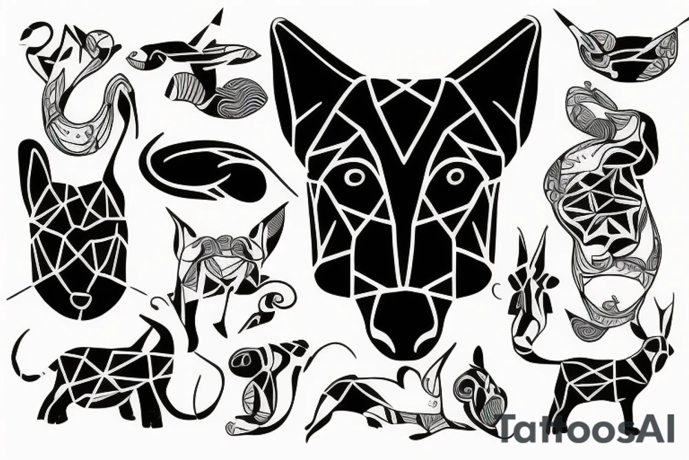 black animal tattoo idea