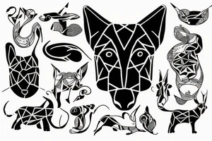 black animal tattoo idea