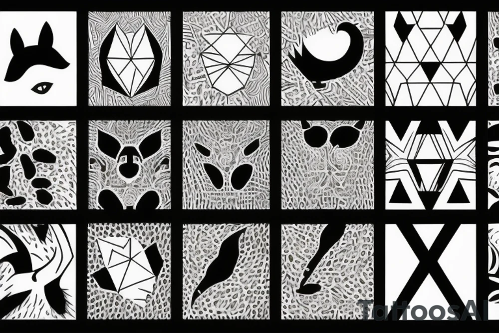 black animal tattoo idea