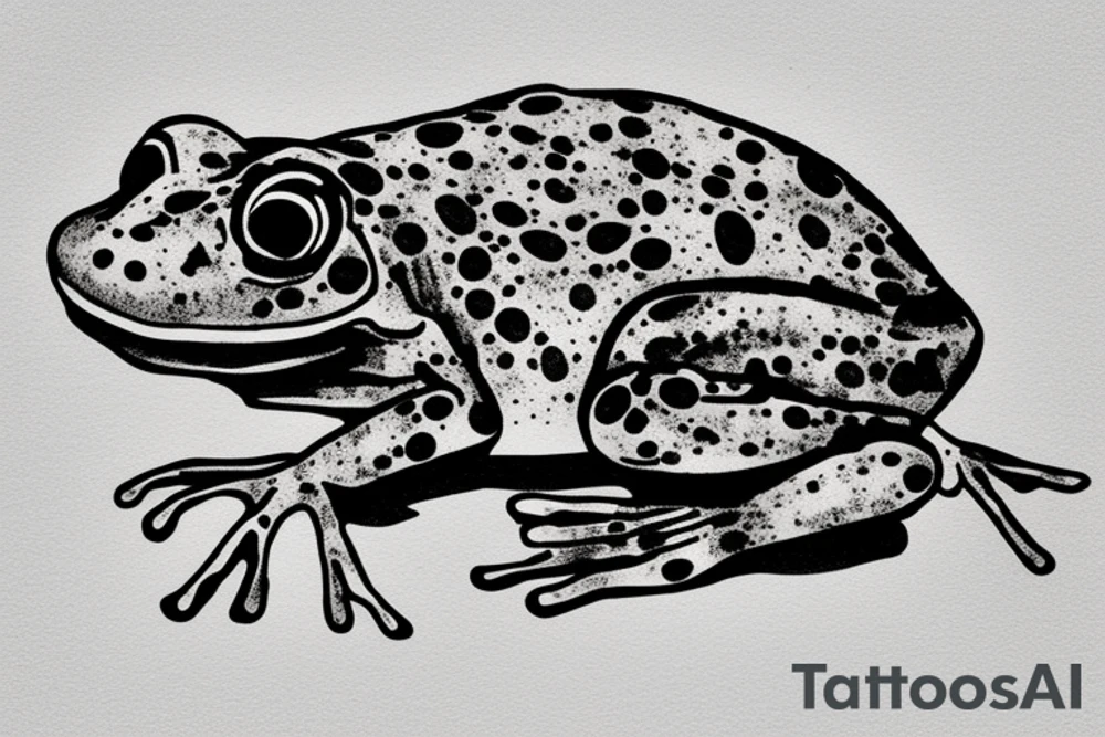 grunge frog tattoo idea