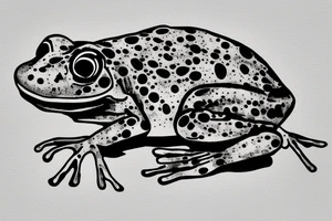 grunge frog tattoo idea