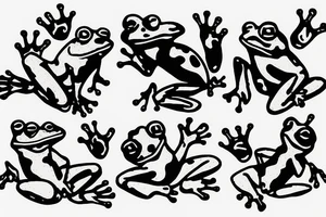 grunge frog tattoo idea