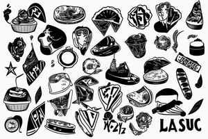Pies walczący z mrokiem na tle lasu tattoo idea
