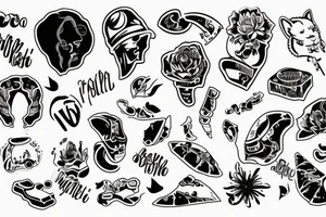 Pies walczący z mrokiem na tle lasu tattoo idea