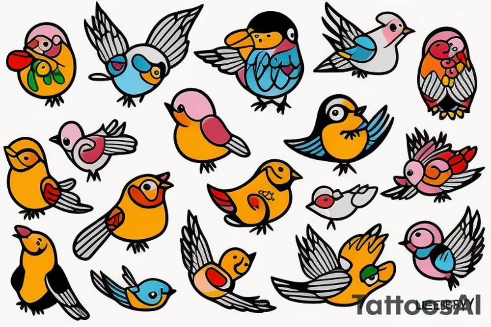 Sweter leadybird tattoo idea