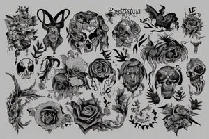 Postaci z horrorów tattoo idea
