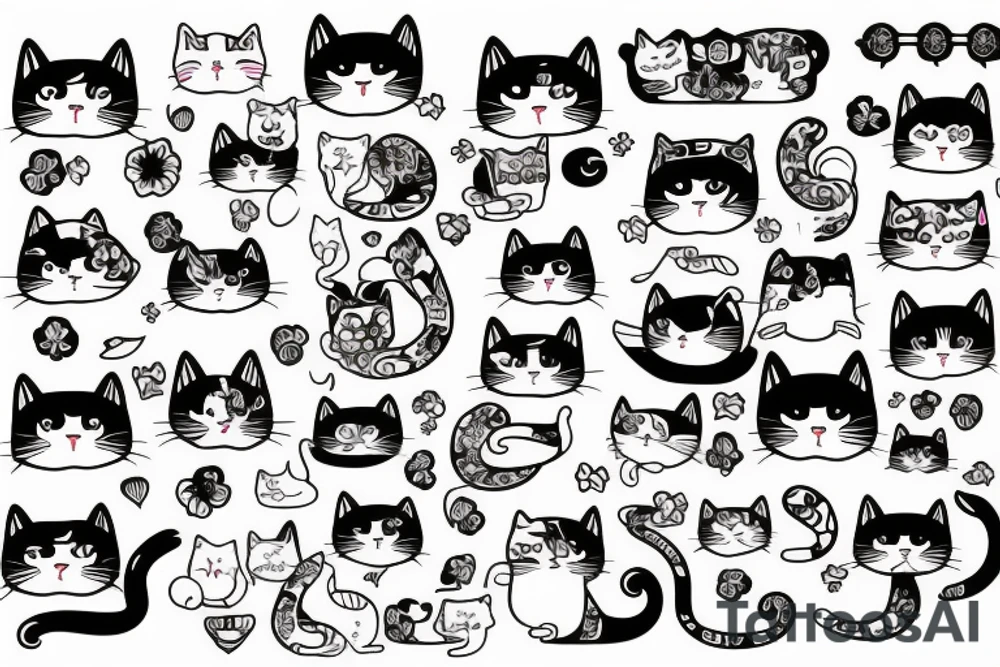 Neko cat with fab tattoo idea