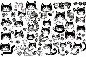 Neko cat with fab tattoo idea