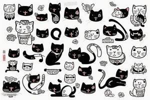 Neko cat with fab tattoo idea