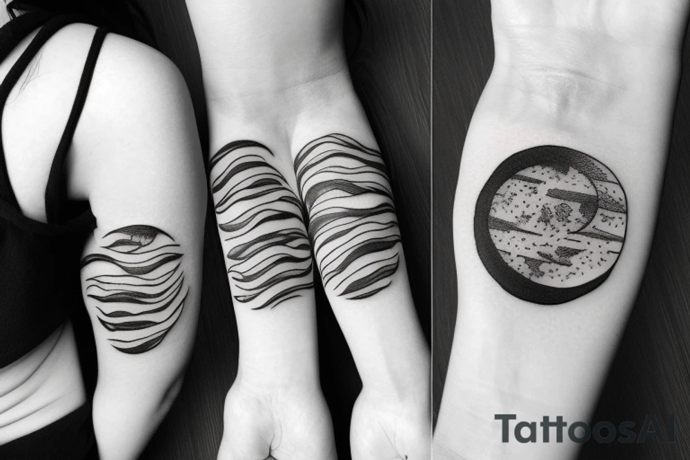 half round moon tattoo idea