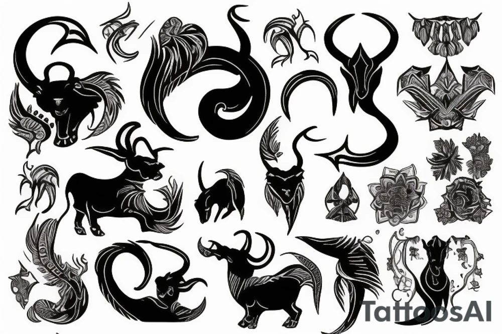 Capricorn tattoo idea