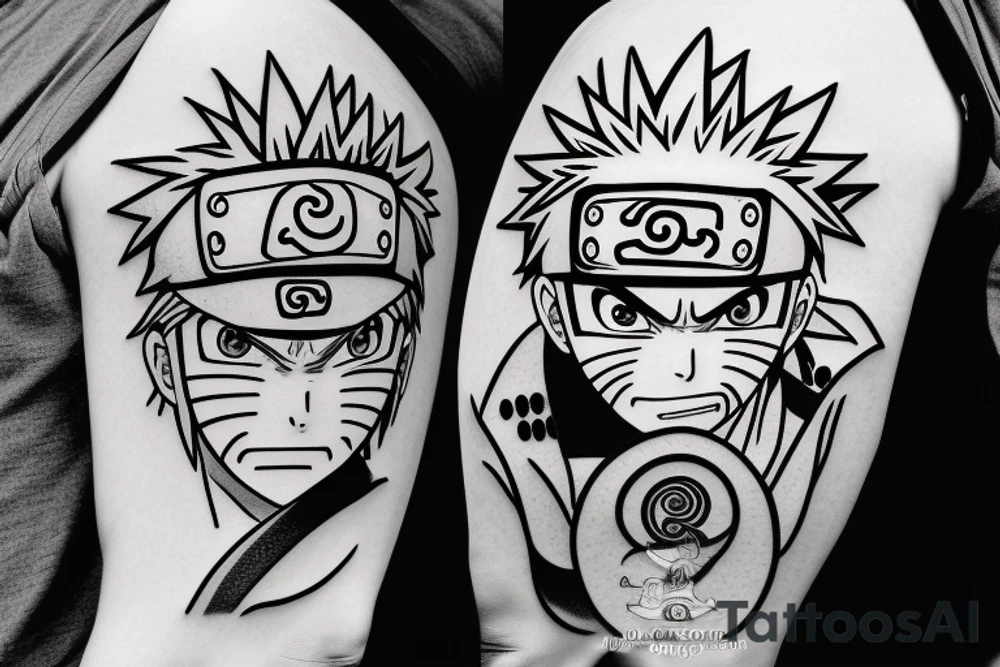 The character from Naruto anime, like Pain, Jiraiya or Rock Lee tattoo idea