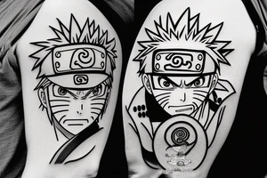 The character from Naruto anime, like Pain, Jiraiya or Rock Lee tattoo idea
