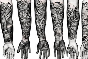 band around hand tattoo idea