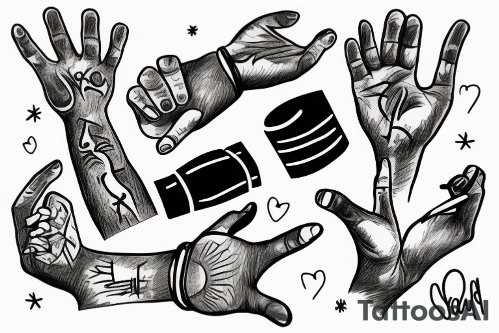 band around hand tattoo idea