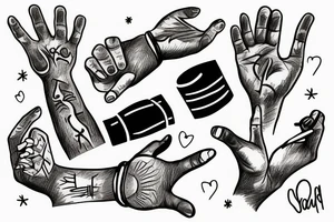 band around hand tattoo idea