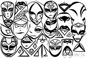 face ,fineline tattoo idea