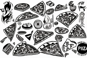 A slice of pizza tattoo idea