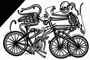 A skeleton on a bike tattoo idea
