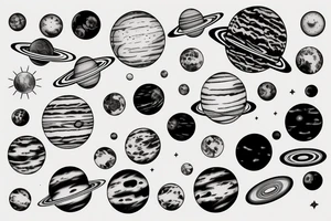 The solar system tattoo idea