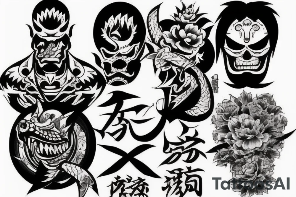 yakuza theme tatto tattoo idea