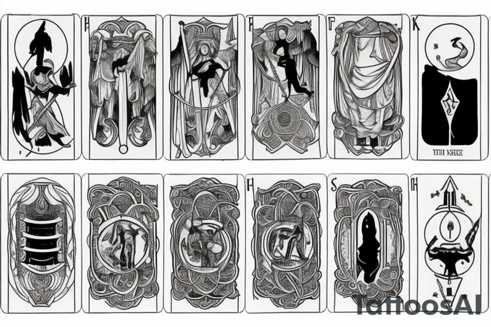 figure tarot card justice tattoo idea