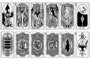 figure tarot card justice tattoo idea