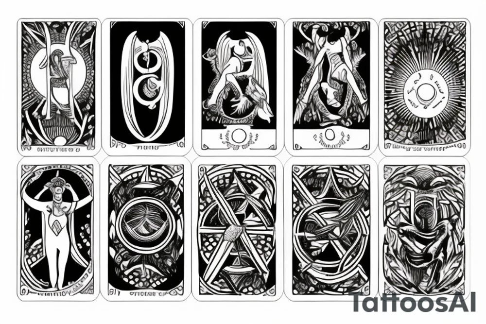 figure tarot card tattoo idea