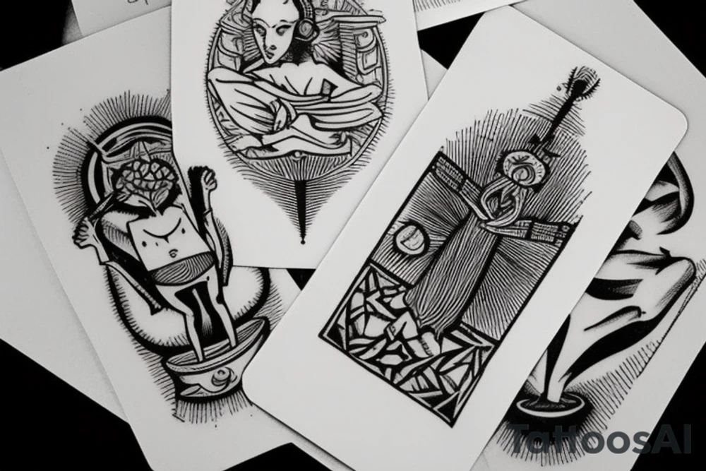 figure tarot card tattoo idea