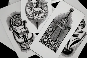 figure tarot card tattoo idea