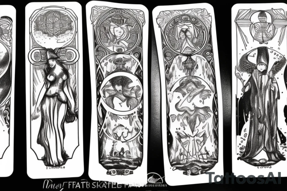 figure tarot card tattoo idea