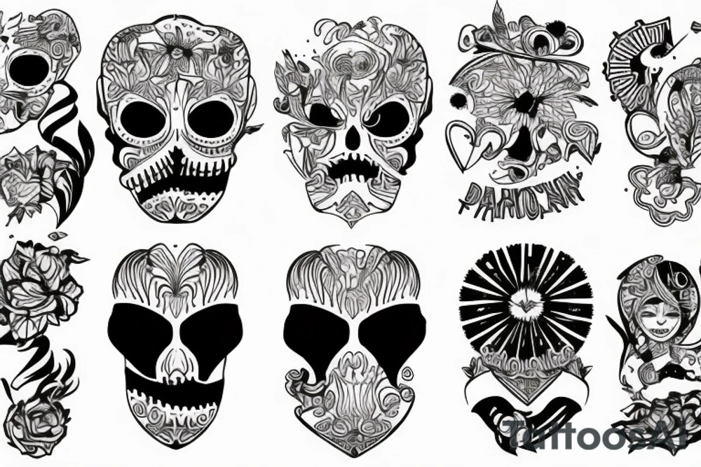 Duży czarny pająk na szuji tattoo idea