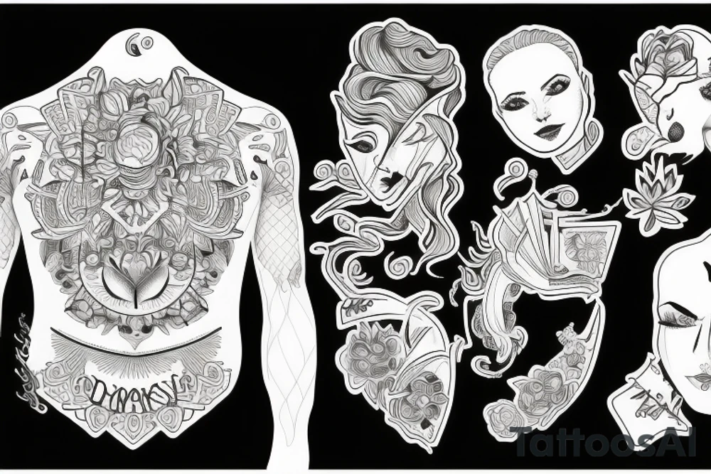 Duży czarny pająk na szyji tattoo idea