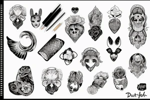 Duży czarny pająk na szyji tattoo idea
