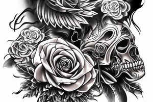 Rękaw z lwem bykiem smokiem tattoo idea