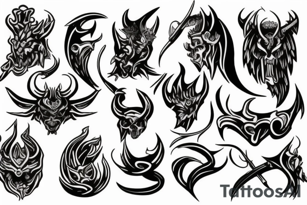 the devil as blacksmith tattoo idea