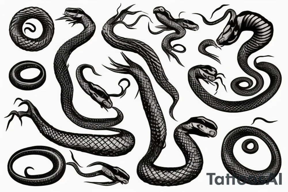 Snake around arm tattoo idea