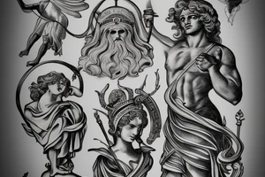 Greek mythology, Greek temple, Statue of David tattoo idea