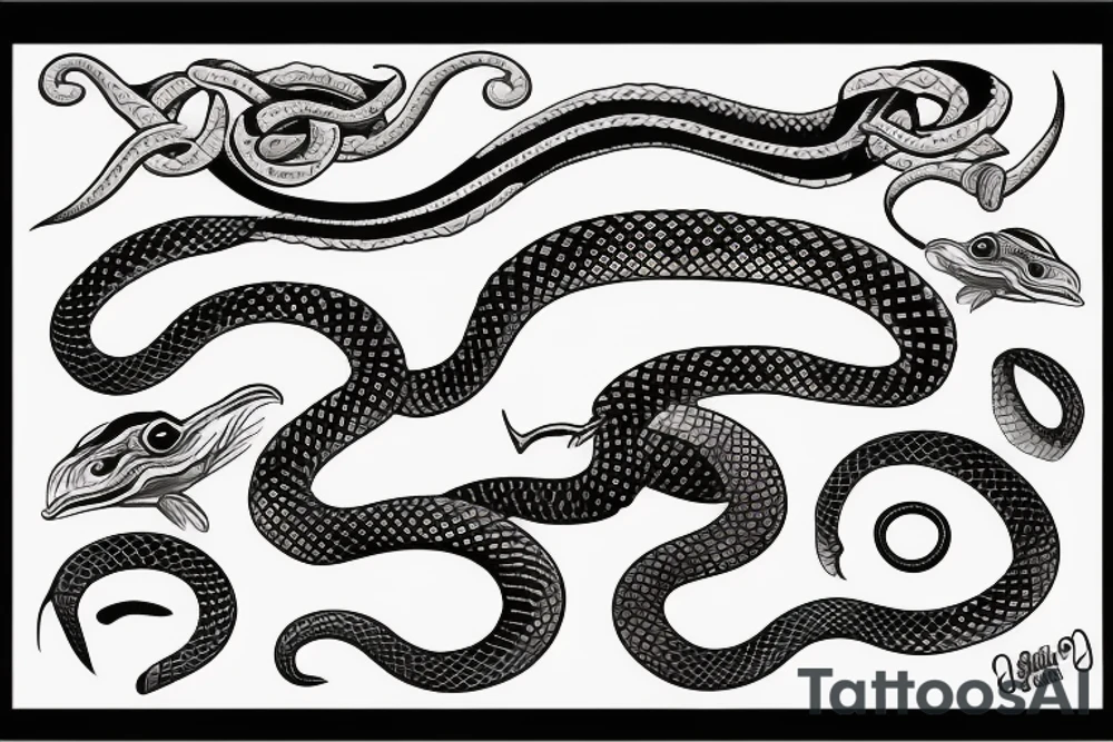Snake around arm tattoo idea