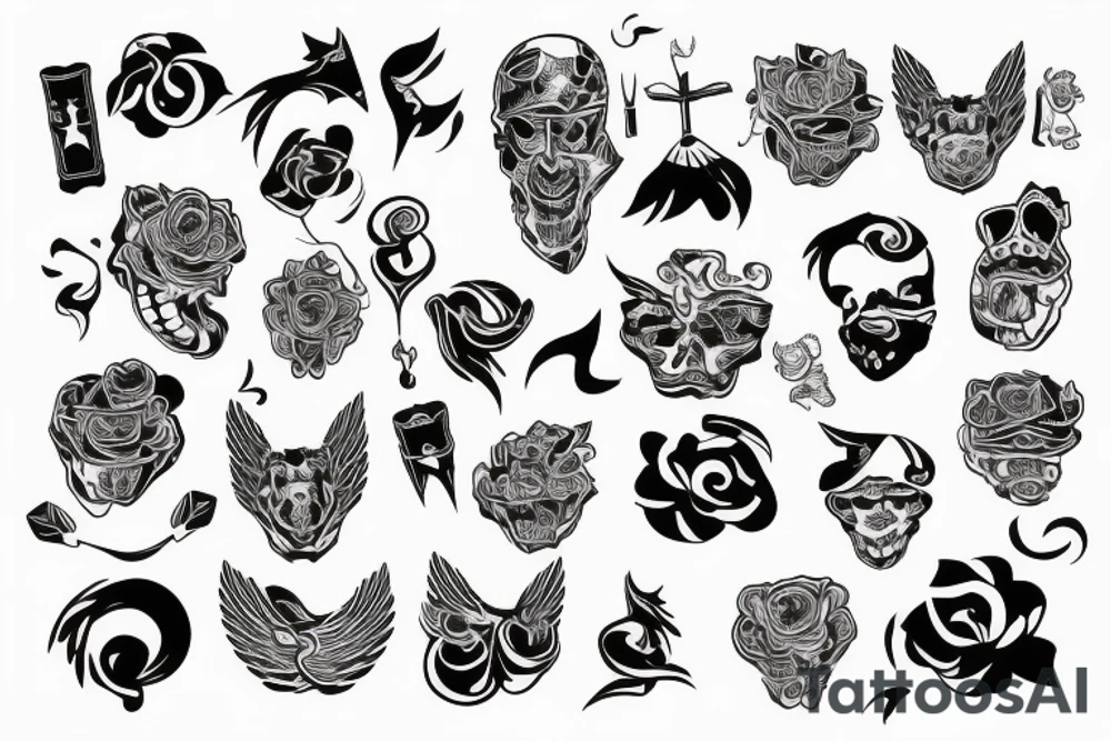 maska teatralna dobro i zlo 2 w 1 tattoo idea