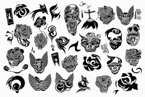 maska teatralna dobro i zlo 2 w 1 tattoo idea