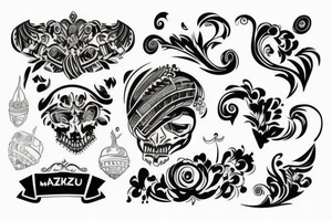 maska teatralna dobro i zło połączone razem tattoo idea